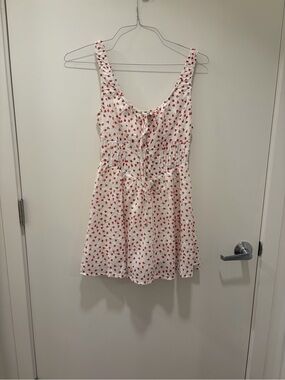 NWT Bailey Rose Cherry Fruit Print Mini Dress White Red XS